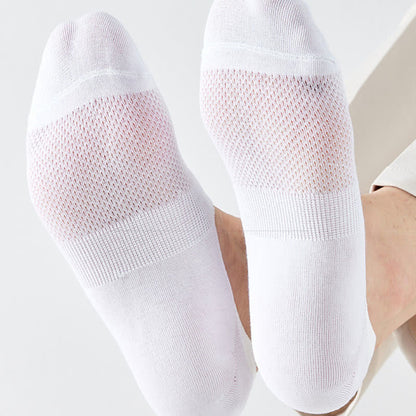 Silicone Non-slip Heel Mesh Cotton No-show Socks(7 Pairs)