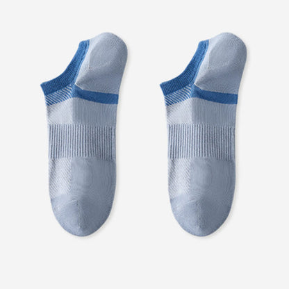 Striped Pure Cotton Non-slip Heel No Show Socks(6 Pairs)