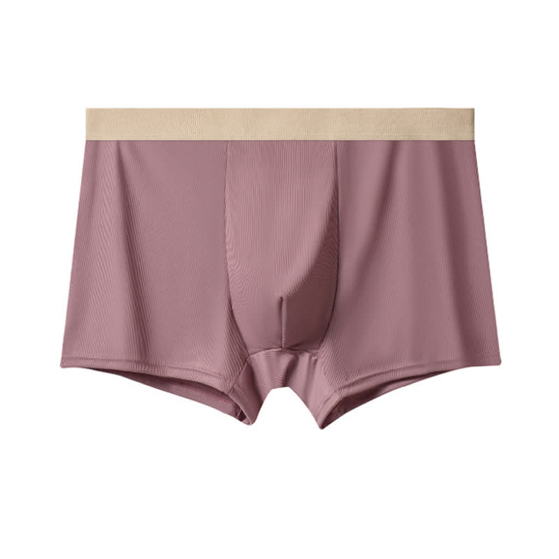 Men's High-waisted Ice Silk Boxer Briefs(3 Packs) - Pink - 10XL - image 6