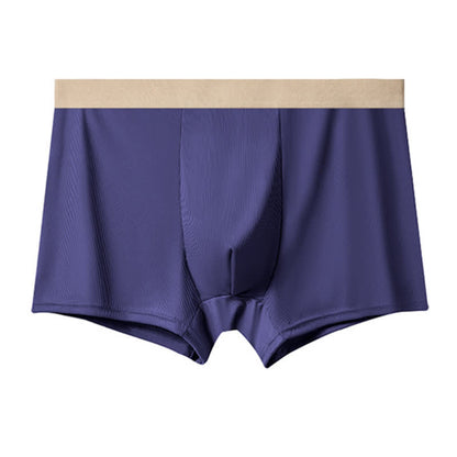 Men's High-waisted Ice Silk Boxer Briefs(3 Packs) - Royal Blue - 10XL - image 3