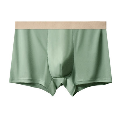 Men's High-waisted Ice Silk Boxer Briefs(3 Packs) - Green - 10XL - image 4