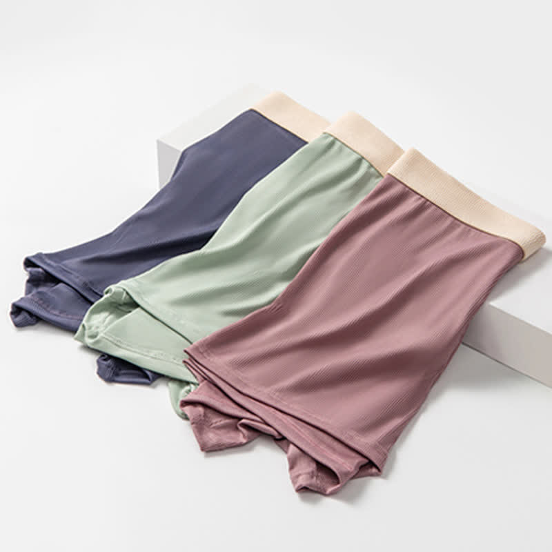 Men's High-waisted Ice Silk Boxer Briefs(3 Packs) - image 1