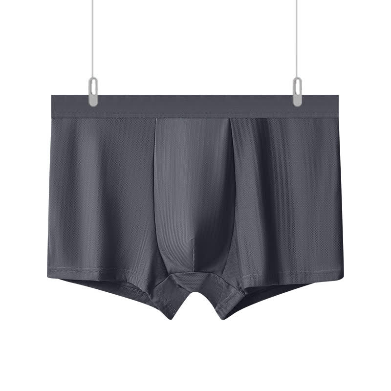 High Elastic Men's High-waisted Boxer Briefs(3 Packs) - Dark Grey - 10XL - image 0