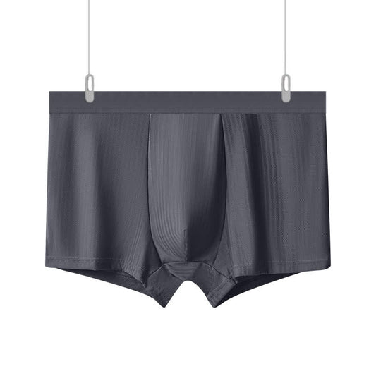 High Elastic Men's High-waisted Boxer Briefs(3 Packs) - Dark Grey - 10XL - image 0