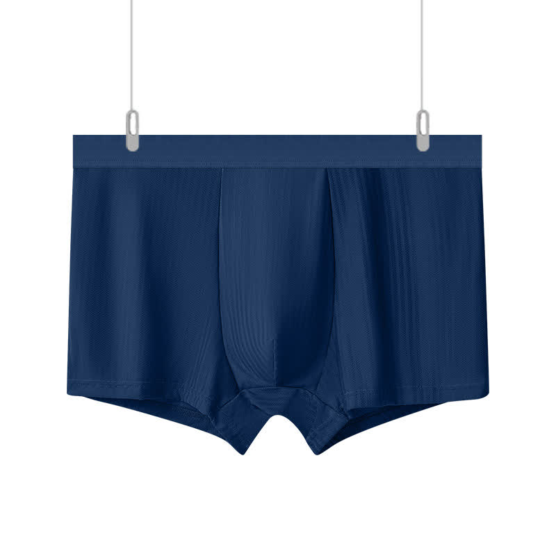 High Elastic Men's High-waisted Boxer Briefs(3 Packs) - Royal Blue - 10XL - image 12