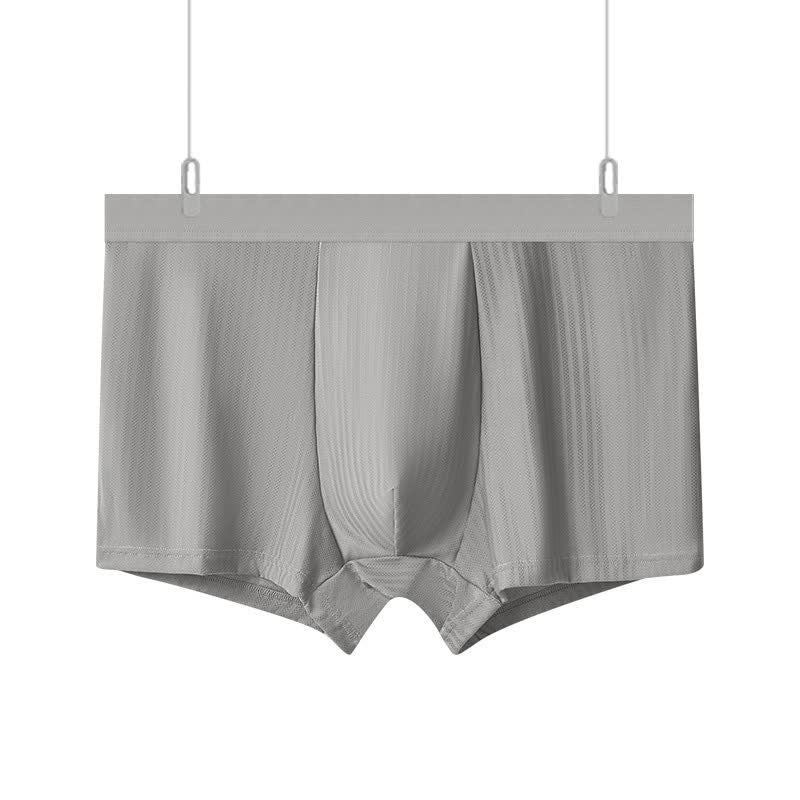 High Elastic Men's High-waisted Boxer Briefs(3 Packs) - Light Gray - 10XL - image 10