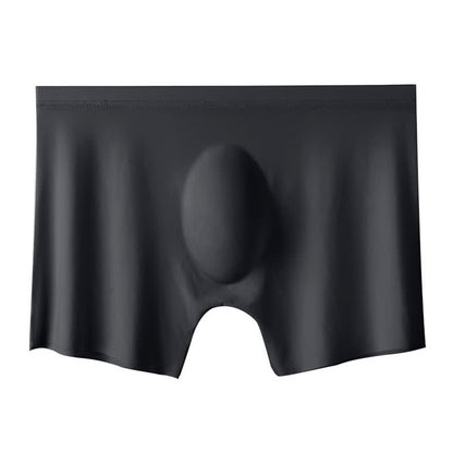 Breathable High Elastic Men's Ice Silk Boxer Briefs(3 Packs) - Black - 4XL - image 0