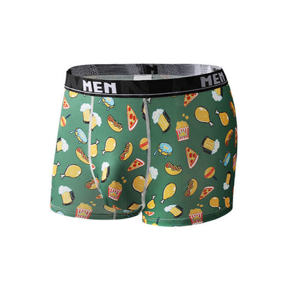 Food Fruit Print Men's Breathable Boxer Briefs(3 Packs) - Green - 2XL - image 3