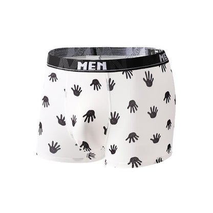 Animal Gesture Print Men's Breathable Boxer Briefs(3 Packs) - White - 2XL - image 9