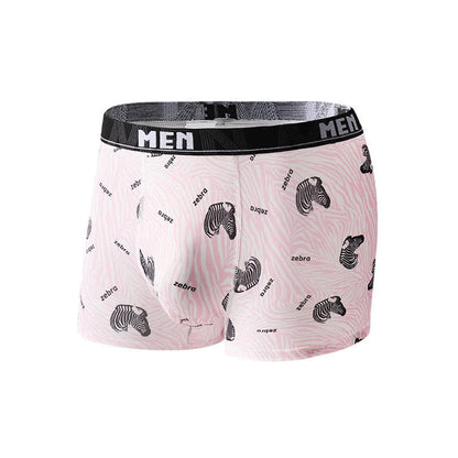 Animal Gesture Print Men's Breathable Boxer Briefs(3 Packs) - Pink - 2XL - image 3