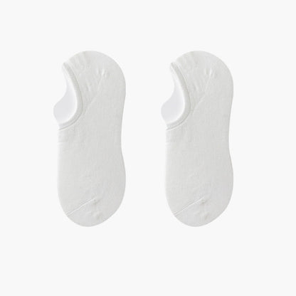 Plus Size Solid Color Stretch No Show Socks(8 Pairs)