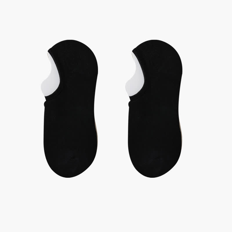 Solid Color Stretch No Show Socks(8 Pairs) - Black - EU42-48(US8.5-13) - image 17