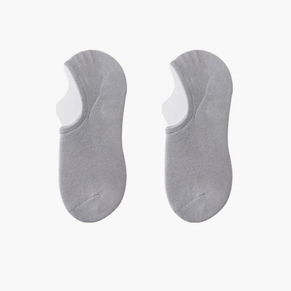 Solid Color Stretch No Show Socks(8 Pairs) - Grey - EU42-48(US8.5-13) - image 7