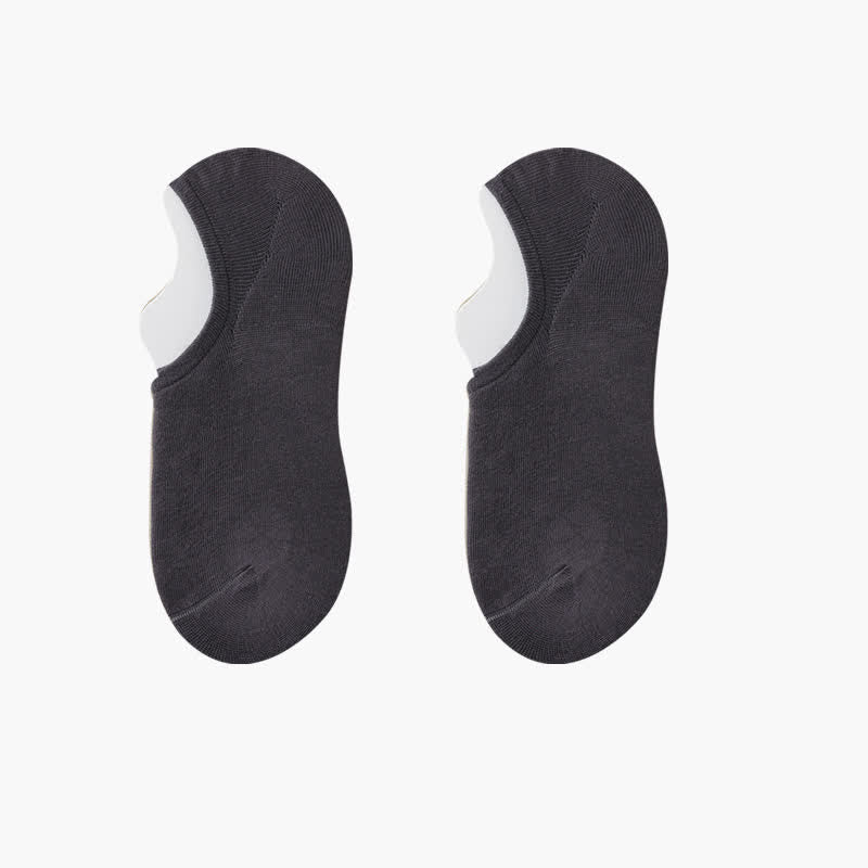 Solid Color Stretch No Show Socks(8 Pairs) - Dark Grey - EU42-48(US8.5-13) - image 16
