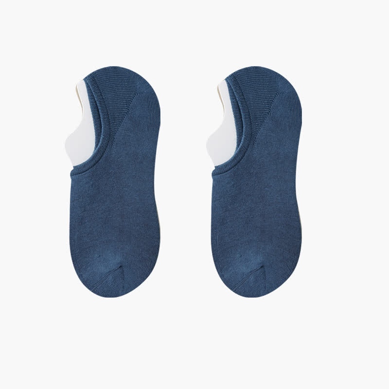 Solid Color Stretch No Show Socks(8 Pairs) - Blue - EU42-48(US8.5-13) - image 13