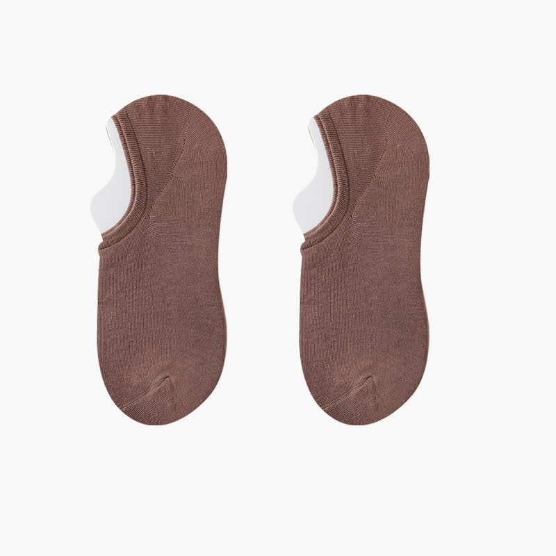 Solid Color Stretch No Show Socks(8 Pairs) - Coffee - EU42-48(US8.5-13) - image 10