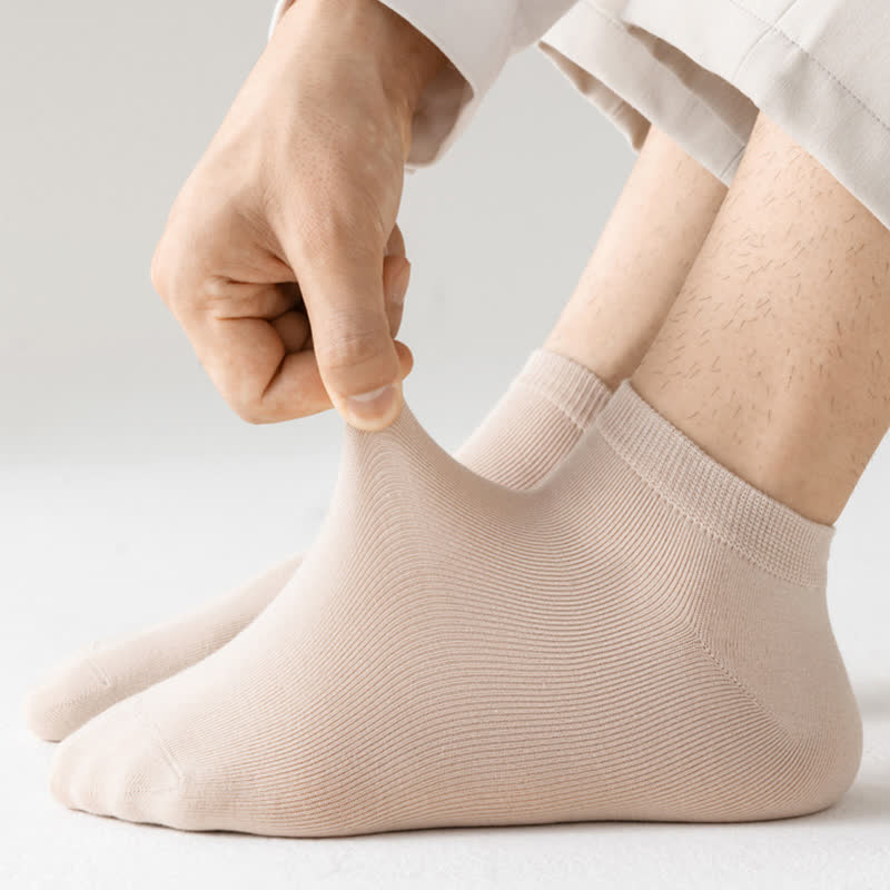 Solid Color Stretch Cotton Ankle Socks(8 Pairs) - image 7