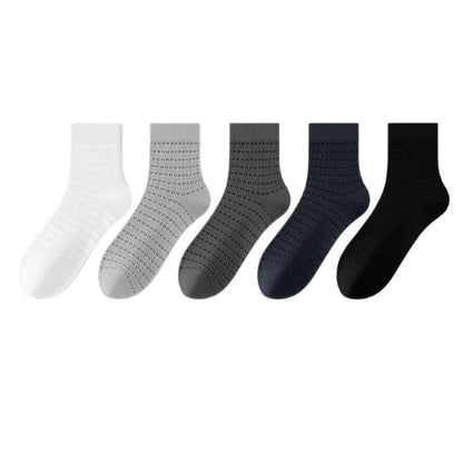 Mesh Hollow Bamboo Fiber Ankle Socks(5 Pairs) - Multicolor - EU39-44(US6-10) - image 1