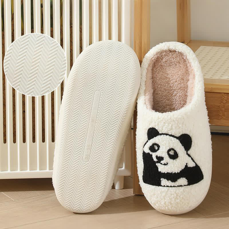 Plus Size Cartoon Panda Print Slippers - image 4