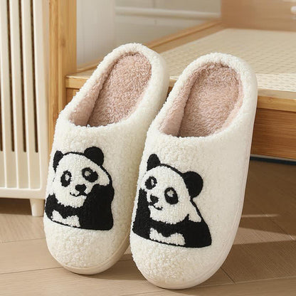 Plus Size Cartoon Panda Print Slippers - White-A - EU50-51(US15) - image 2