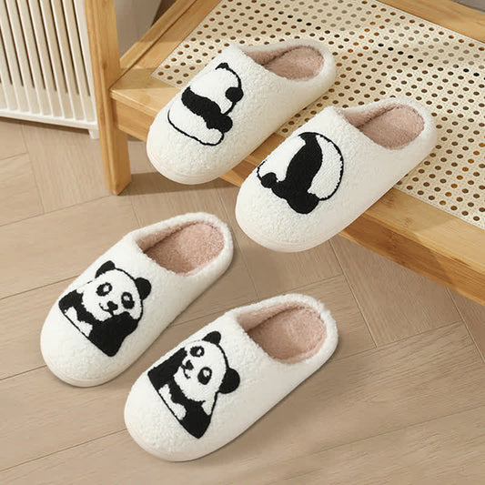 Plus Size Cartoon Panda Print Slippers - image 1
