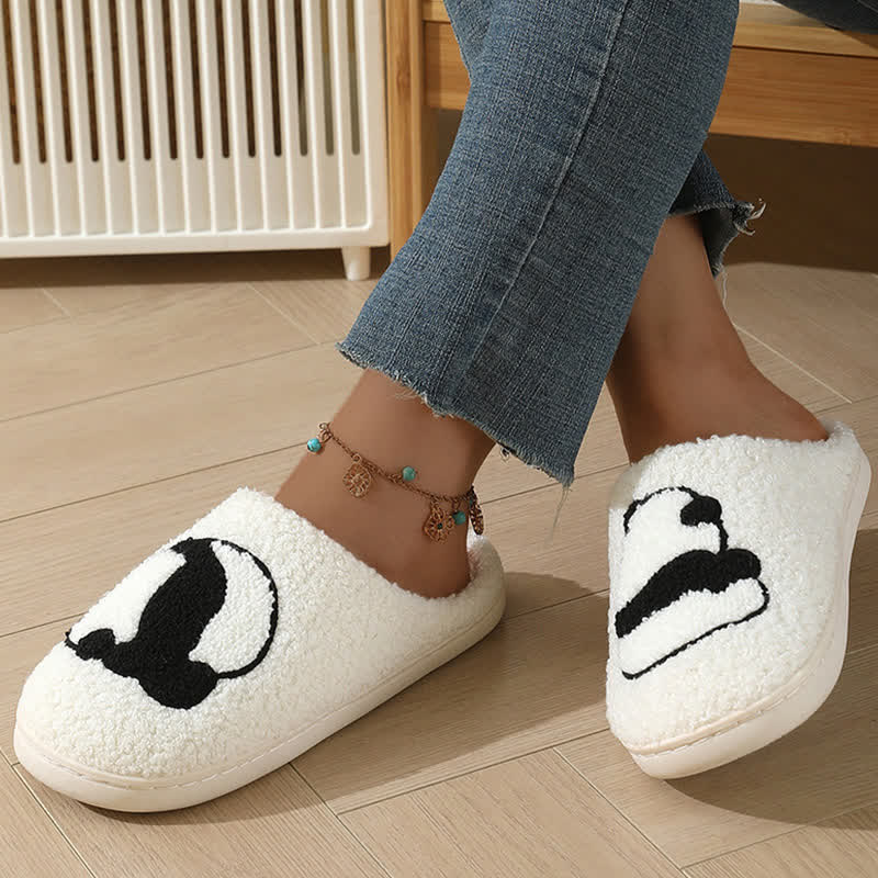 Plus Size Cartoon Panda Print Slippers - White-B - EU50-51(US15) - image 5