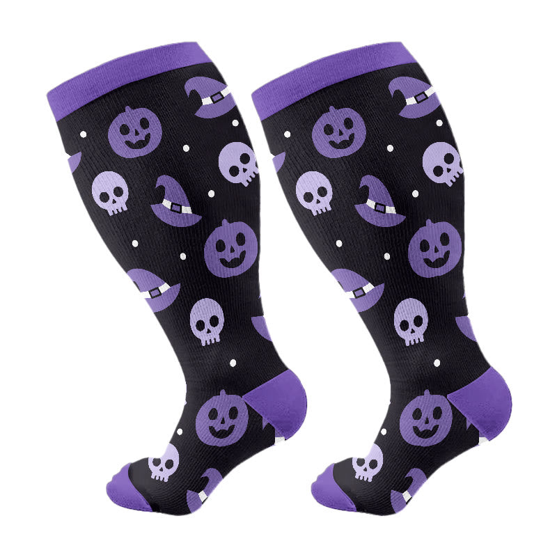 Plus Size Cute Halloween Styles Compression Socks - image 10
