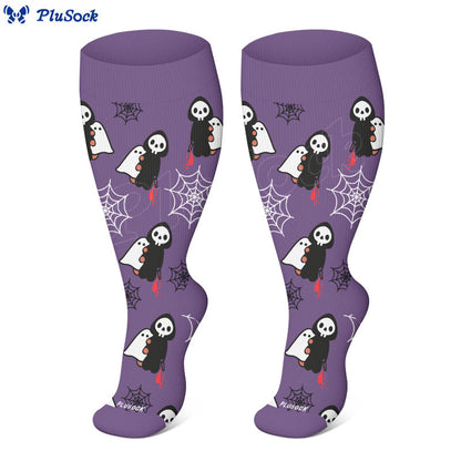 Plus Size Cute Halloween Styles Compression Socks(3 Pairs) - image 7