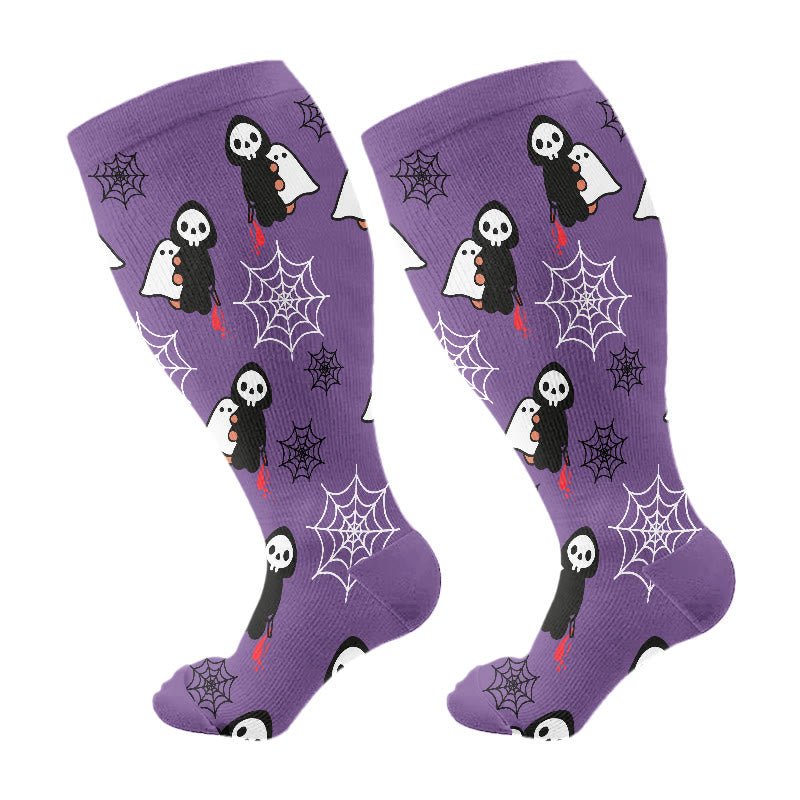 Plus Size Cute Halloween Styles Compression Socks - image 11
