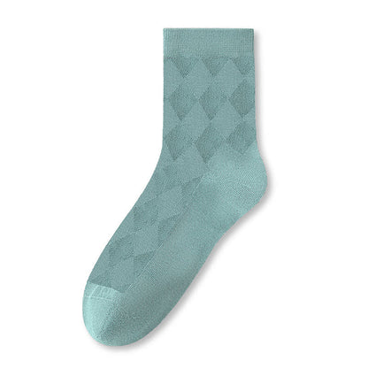 Pure Cotton Mesh Breathable Quarter Socks(7 Pairs) - Green - EU40-44(US7-10) - image 15