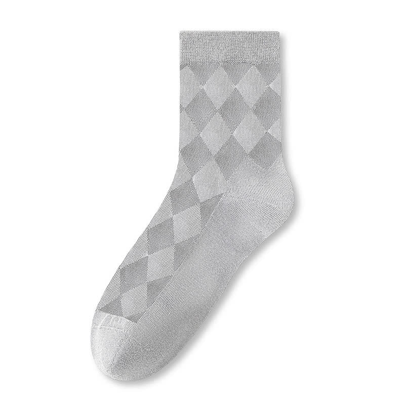 Pure Cotton Mesh Breathable Quarter Socks(7 Pairs) - Light Gray - EU40-44(US7-10) - image 5
