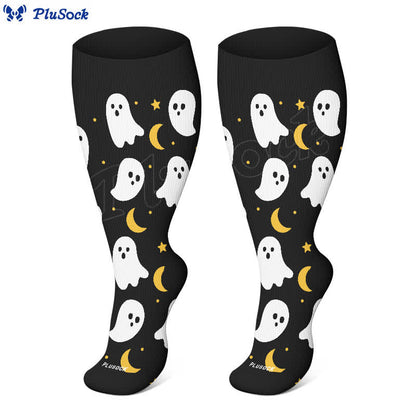 Plus Size Halloween Ghost Series Compression Socks - image 3