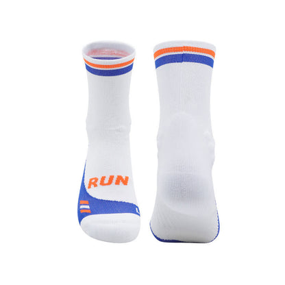 Breathable Quick-drying Quarter Compression Socks(4 Pairs) - White&Blue - EU39-44(US6-10) - image 3