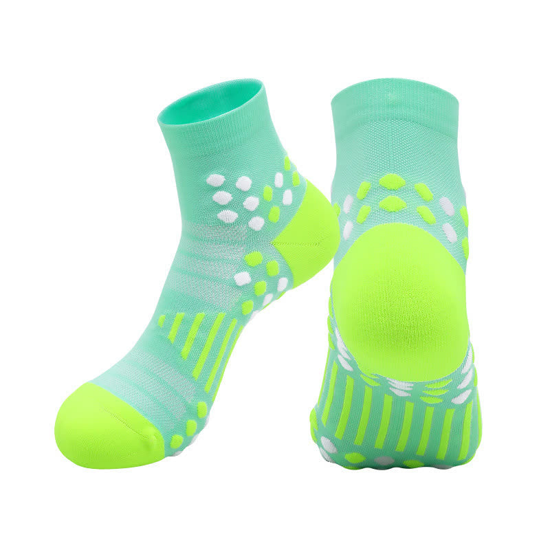 Cycling Ankle Compression Socks with Targeted Support(4 Pairs) - Green - EU39-44(US6-10) - image 11
