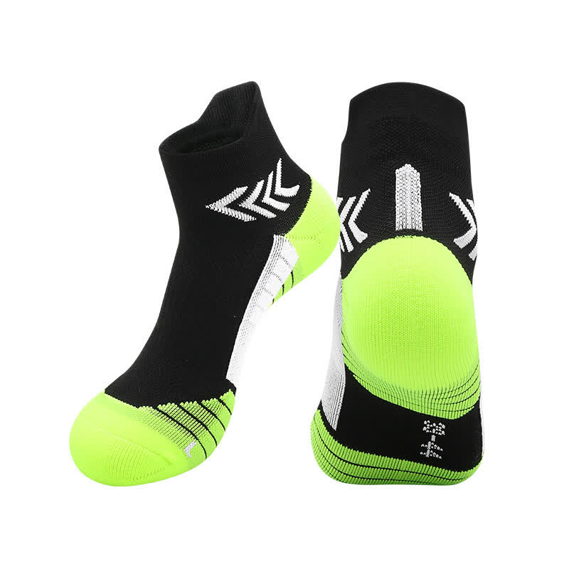 Graphics Print Running Ankle Compression Socks(4 Pairs) - Black - EU39-44(US6-10) - image 6