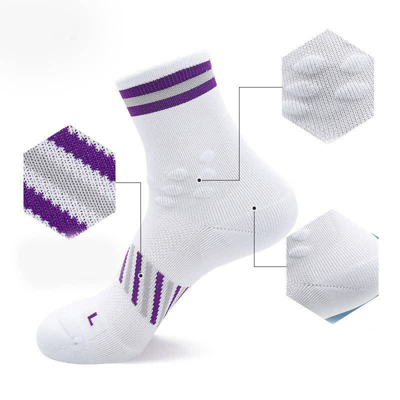 Breathable Sports Cycling Quarter Compression Socks(4 Pairs) - image 1