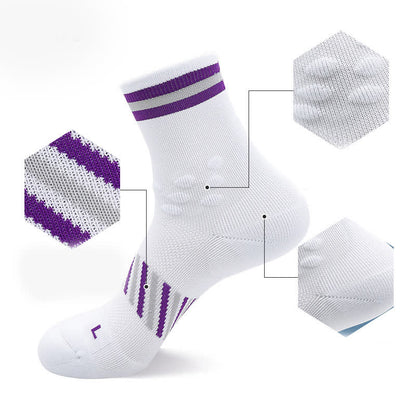 Breathable Sports Cycling Quarter Compression Socks(4 Pairs) - image 1