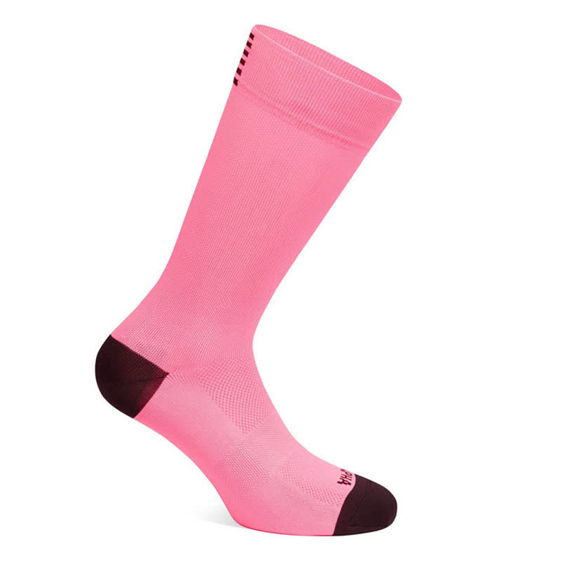 Solid Color Cycling Quarter Compression Socks(6 Pairs) - Pink - EU39-45(US6-11) - image 5