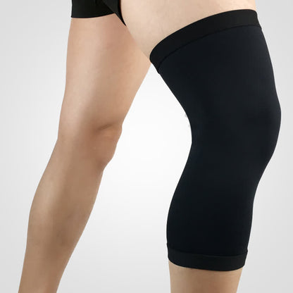 Breathable Elastic Compression Sports Knee Pads - Black - XL - image 0