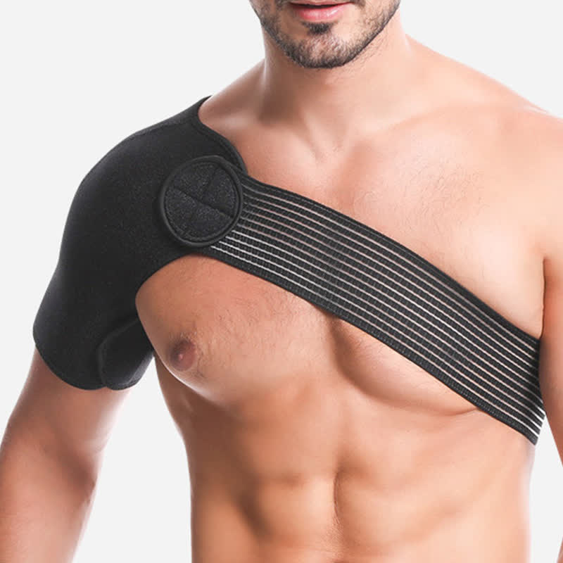 Black Adjustable Elastic Shoulder Brace