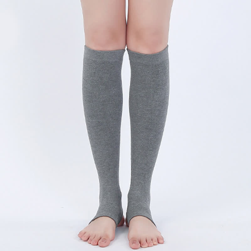 Pure Cotton Stirrup Calf Sleeves - Dark Grey - XL - image 2