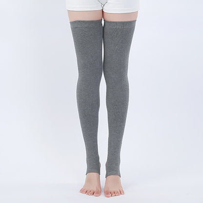 Pure Cotton High Elastic Non-slip Stirrup Thigh Sleeves - Dark Grey - XL - image 4