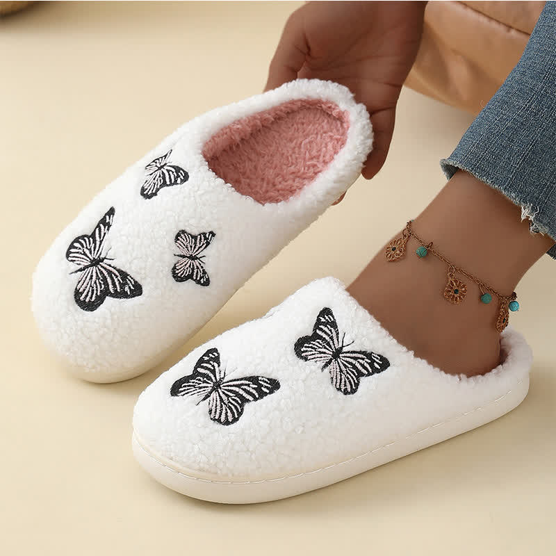 Plus Size Cute Butterfly Print Slippers - image 3