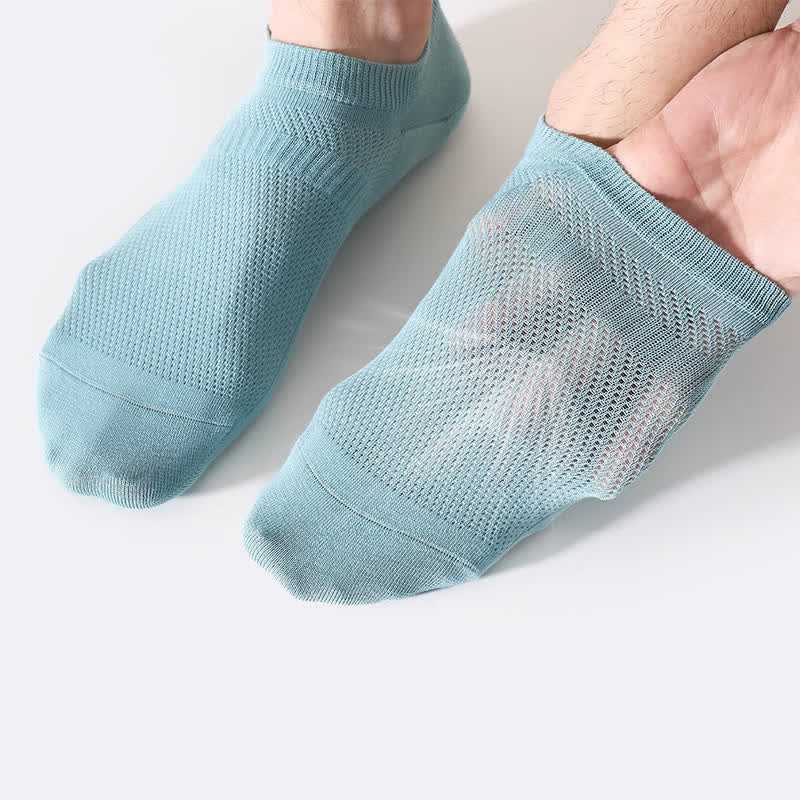 Cotton Sweat-wicking Mesh Breathable No Show Socks(7 Pairs) - image 7