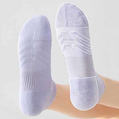 Cotton Solid Color Sports No Show Socks(7 Pairs)