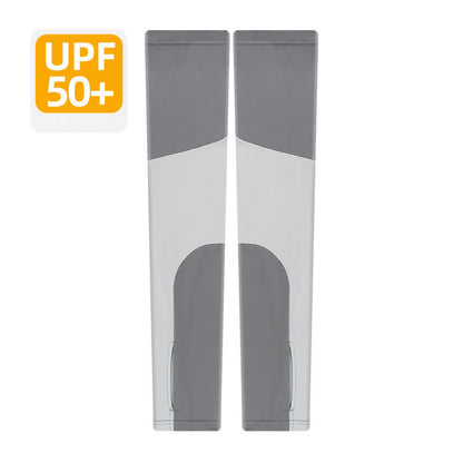 Color Block Breathable Sun Protection Arm Sleeves