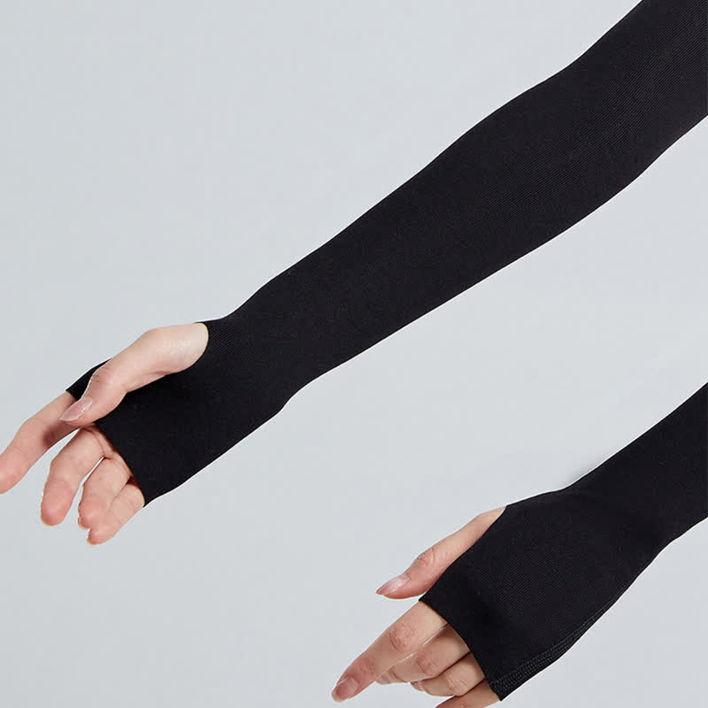 Long Modal Finger Loop Arm Sleeves(2 Pairs) - image 2