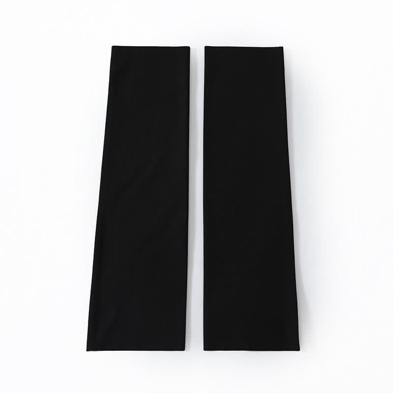 Solid Color Basic Breathable Calf Sleeves - Black - XL - image 14
