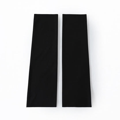Solid Color Basic Breathable Calf Sleeves - Black - XL - image 14