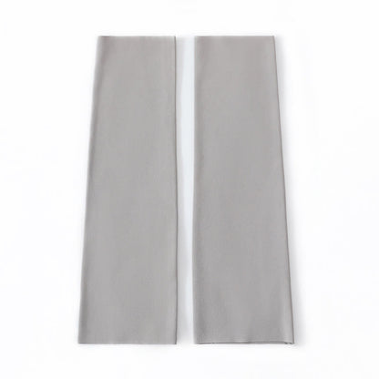 Solid Color Basic Breathable Calf Sleeves - Grey - XL - image 10